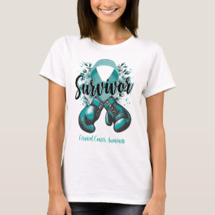 Camiseta Sobreviviente de Guerrero de Cáncer Cervical Bloss
