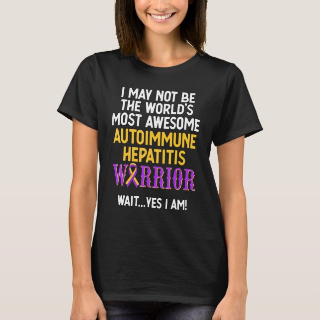 Camiseta Sobreviviente de hepatitis autoinmune Guerrero 13 (Anverso)