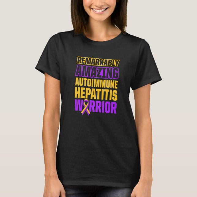 Camiseta Sobreviviente de hepatitis autoinmune Guerrero 16 (Anverso)