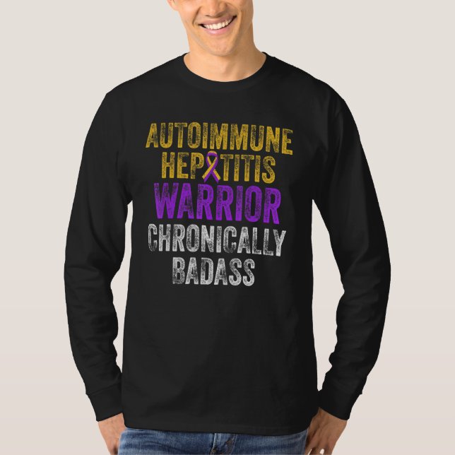 Camiseta Sobreviviente de hepatitis autoinmune Guerrero 2 (Anverso)