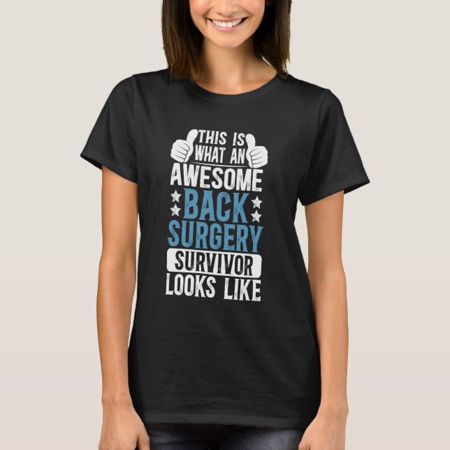Camiseta Sobreviviente de increíble cirugía de espalda Recu (Anverso)