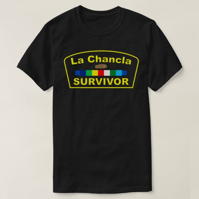 Camiseta Sobreviviente de La Chancla sobreviví a La Chancla (Diseño del anverso)