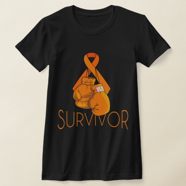 Camiseta Sobreviviente de la leucemia Naranja Cinta Boxing  (Distribución)