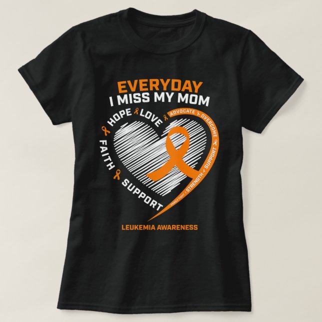 Camiseta Sobreviviente de leucemia recuerdo de la madre amo (Diseño del anverso)