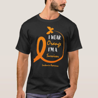 Camiseta Sobreviviente de leucemia Sensibilización Mariposa