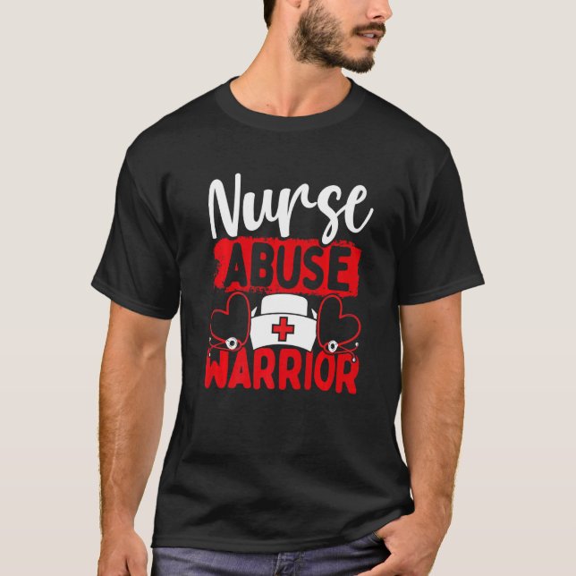Camiseta Sobreviviente de maltrato de enfermera Stethoscope (Anverso)