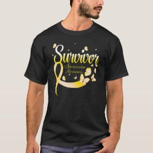 Camiseta Sobreviviente de mariposa Sarcoma Sensibilización