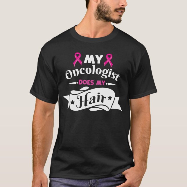 Camiseta Sobreviviente de Remisión Química Mi Oncólogo Hace (Anverso)