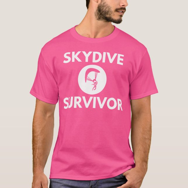 Camiseta Sobreviviente de Skydive Funny Skydiving (Anverso)