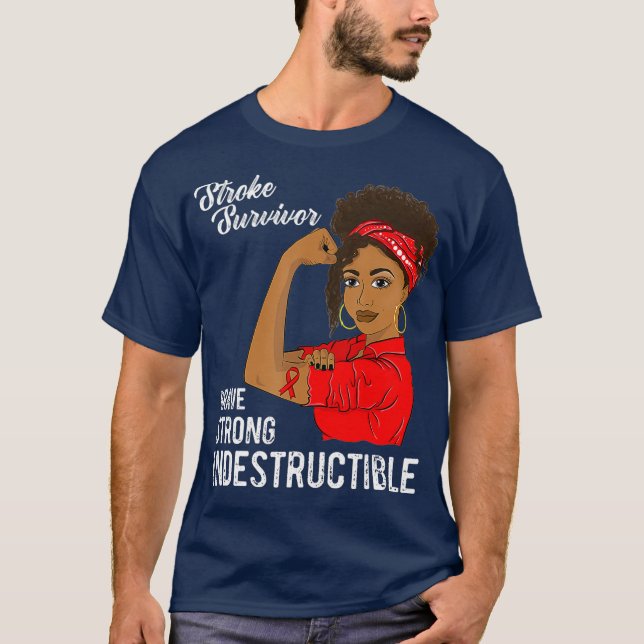 Camiseta Sobreviviente de Stroke Conciencia Guerrera Indest (Anverso)