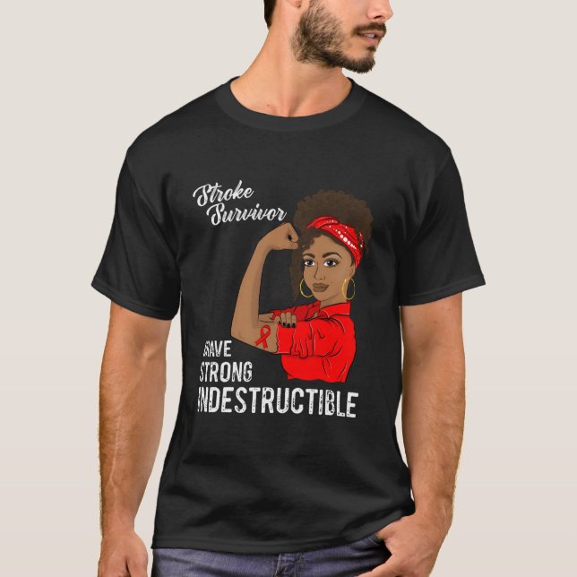 Camiseta Sobreviviente de Stroke Conciencia Guerrera Indest (Anverso)