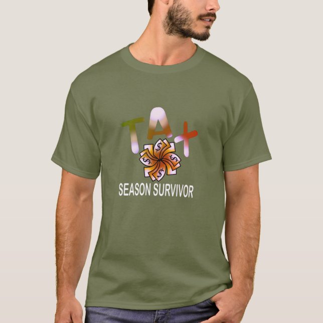 Camiseta Sobreviviente de temporada de impuestos divertida (Anverso)