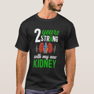 Camiseta Sobreviviente de Trasplante de Riñón Fuerte 2 Años