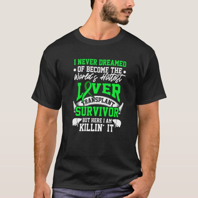 Camiseta Sobreviviente de trasplante hepático Guerrero de ó (Anverso)