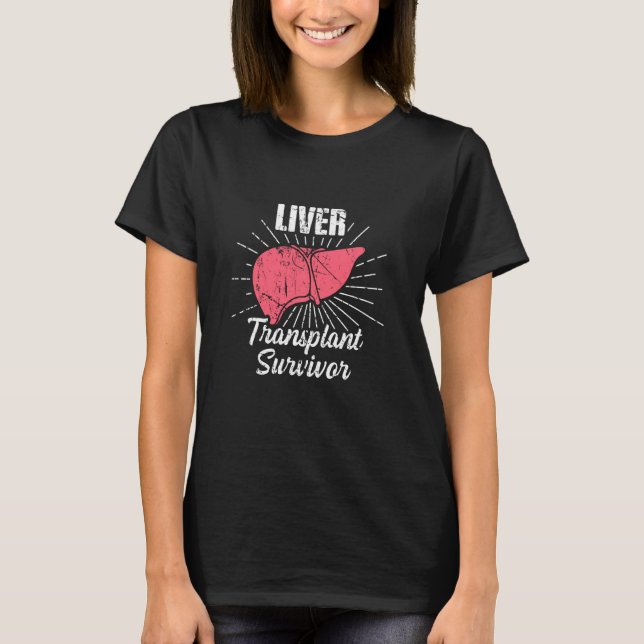 Camiseta Sobreviviente de trasplante hepático Sobrevivir Gu (Anverso)