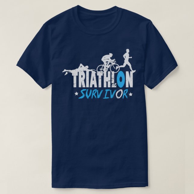 Camiseta Sobreviviente de triatlón (Diseño del anverso)