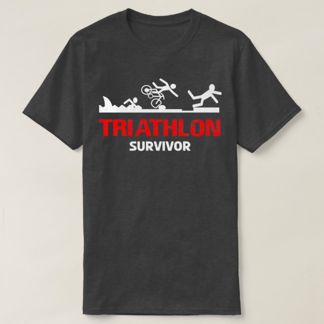 Camiseta Sobreviviente de triatlón 2 (Diseño del anverso)