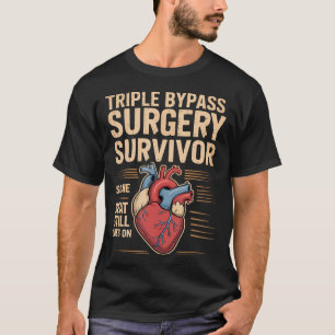 Camiseta Sobreviviente de triple bypass, el ritmo sigue ade
