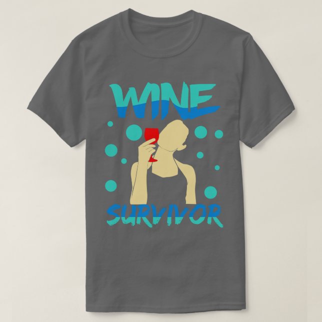 Camiseta Sobreviviente de vino (Diseño del anverso)