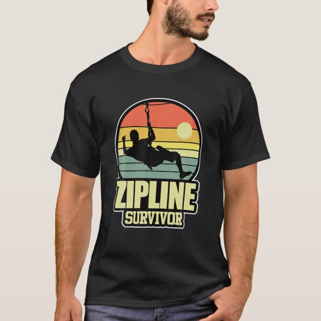 Camiseta Sobreviviente de Ziplining Extreme Sports Trip (Anverso)