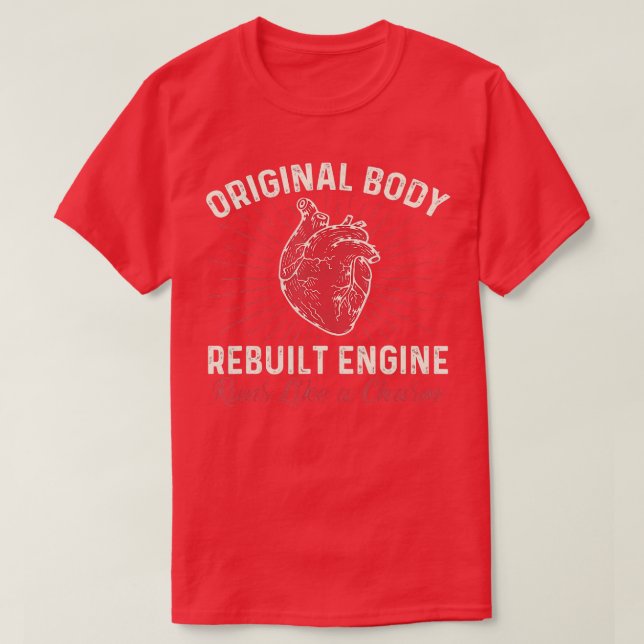 Camiseta Sobreviviente del ataque cardíaco del motor recons (Diseño del anverso)