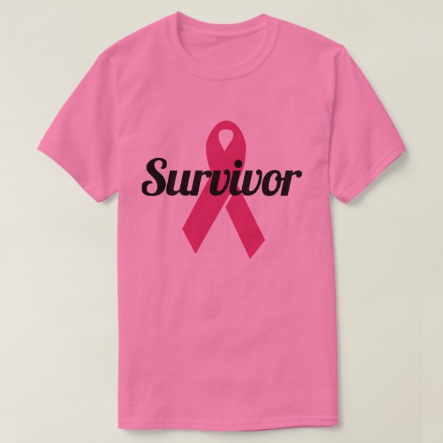 Camiseta Sobreviviente del cáncer de mama (Diseño del anverso)