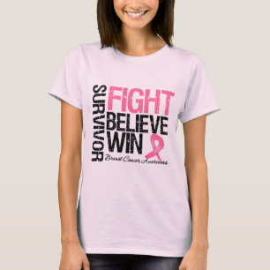 Camiseta Sobreviviente del cáncer de mama Lucha contra cree