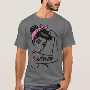 Camiseta Sobreviviente del cáncer de mama Rosie Riveter Cin
