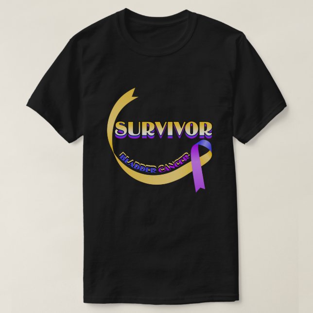 Camiseta Sobreviviente del cáncer de vejiga (Diseño del anverso)