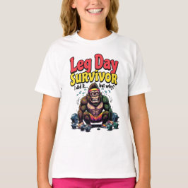 Camiseta Sobreviviente del Día de Piernas Gorila Exhausto G