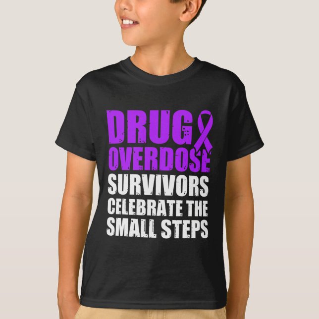 Camiseta Sobreviviente del guerrero de la sobredosis de dro (Anverso)