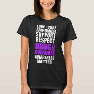Camiseta Sobreviviente del guerrero de la sobredosis de dro