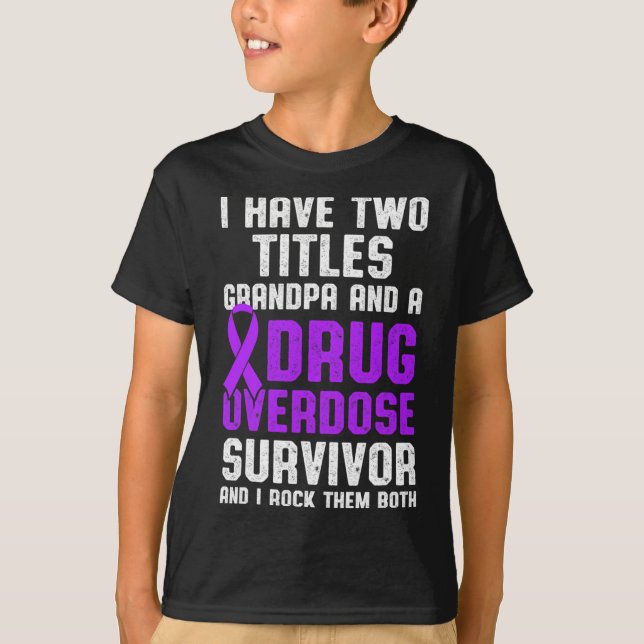 Camiseta Sobreviviente del guerrero de la sobredosis de dro (Anverso)
