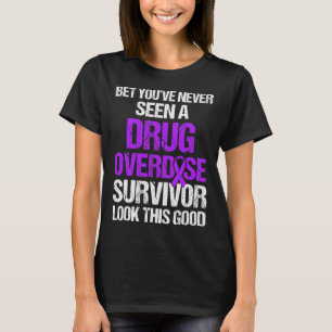 Camiseta Sobreviviente del guerrero de la sobredosis de dro