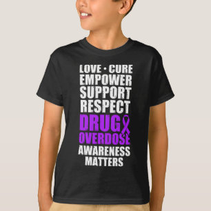 Camiseta Sobreviviente del guerrero de la sobredosis de dro