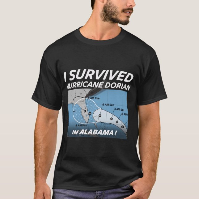 Camiseta Sobreviviente del huracán Dorian Alabama (Anverso)