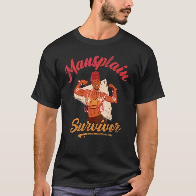 Camiseta Sobreviviente Del Mansseo Para Feministas (Anverso)