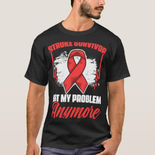 Camiseta Sobreviviente del Stroke Red Ribbon Stroke Warrior