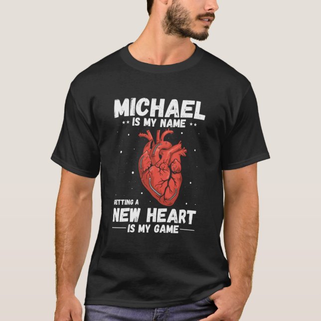 Camiseta Sobreviviente del trasplante cardíaco Diseño Post  (Anverso)