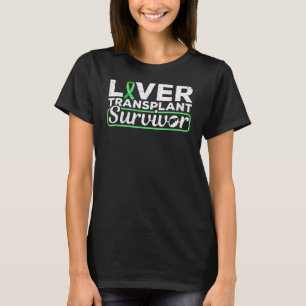 Camiseta Sobreviviente del trasplante hepático Cinta verde