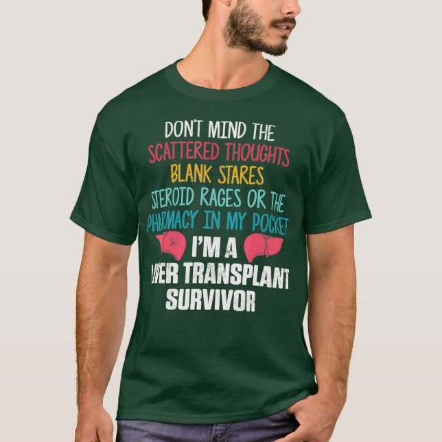 Camiseta Sobreviviente del trasplante hepático Guerrero del (Anverso)