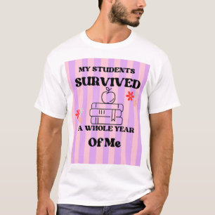 Camiseta Sobreviviente Divertido de Fin de Año Escolar para