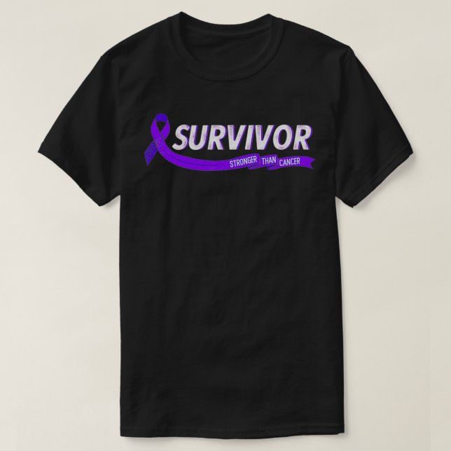Camiseta Sobreviviente más fuerte que el cáncer de páncreas (Diseño del anverso)