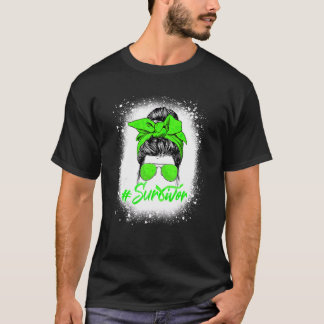 Camiseta Sobreviviente Messy Bun Lime Cinta Verde No Hodgki
