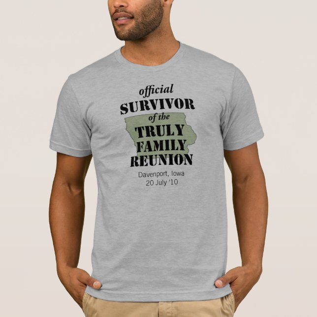 Camiseta Sobreviviente oficial de Reunión Familiar - Iowa (Anverso)