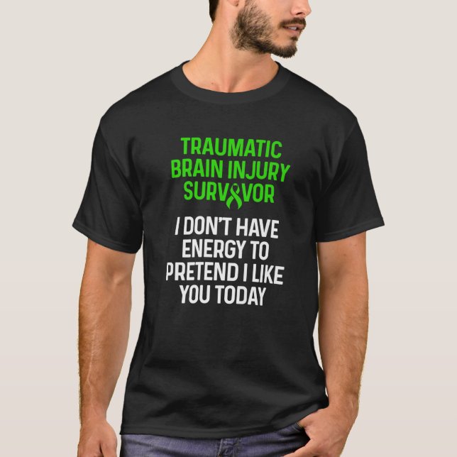 Camiseta Sobreviviente traumático del cerebro traumático Gu (Anverso)