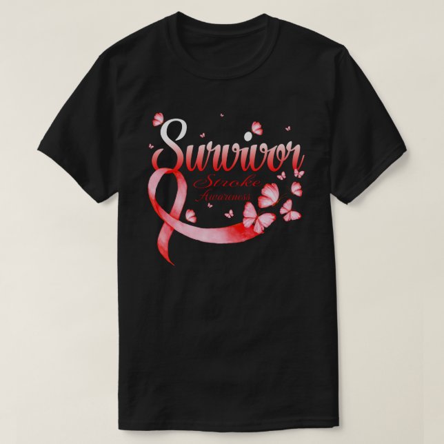 Camiseta Sobreviviente Trazo Conciencia Mariposa (Diseño del anverso)