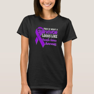 Camiseta Sobreviviente Violencia Doméstica Conciencia Cinta