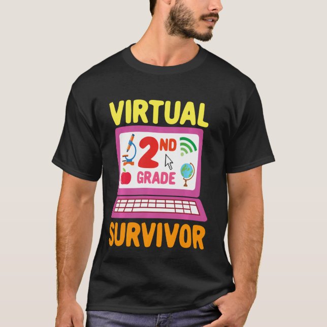 Camiseta Sobreviviente virtual de 2º Grado 2021 Último Día  (Anverso)
