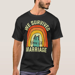 Camiseta Sobrevivimos A 41 Años De Matrimonio Pareja 41 Año